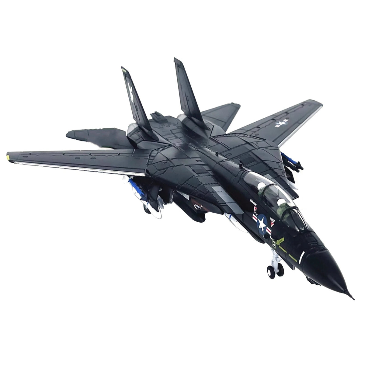 1:100 F-14 Tomcat US Fighter VX-4 Plane Model Alloy Aircraft Military Decoration