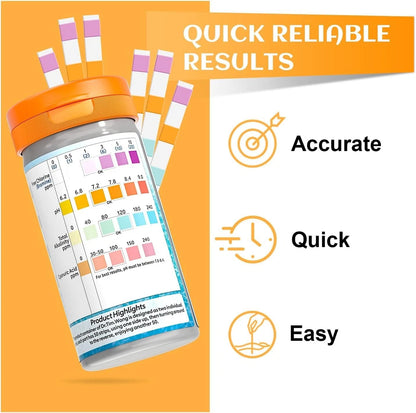 Dr.Tim.Wang Pool and Hot Tub 4 IN 1 Test Strips, 4 1 Strips