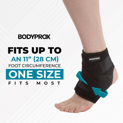 Bodyprox Ankle Support Brace, Breathable Neoprene Sleeve, Adjustable One Size