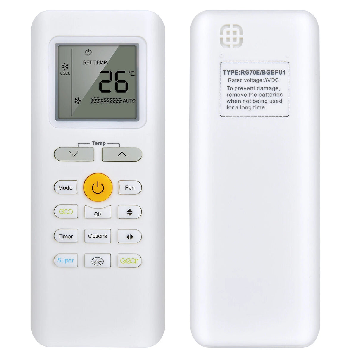 Replace Remote Control For Midea RG70E/BGEF RG70A/BGEF RG70C No backlight