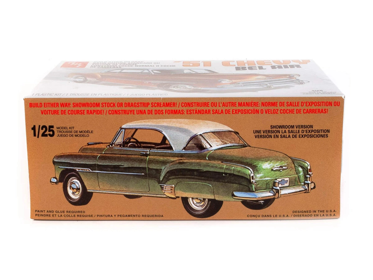 AMT Skill 2 Model Kit 1951 Chevrolet Bel Air 2-in-1 Retro 1:25, Red
