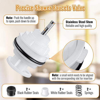 Enhon Shower Faucets Cartridge Replacement for V-6680 V-7700/01, White