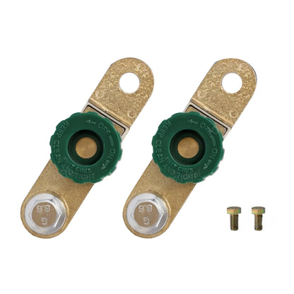 2Pcs Battery Master Switch Side Post Disconnect Isolator Kill Switch 12V 125A