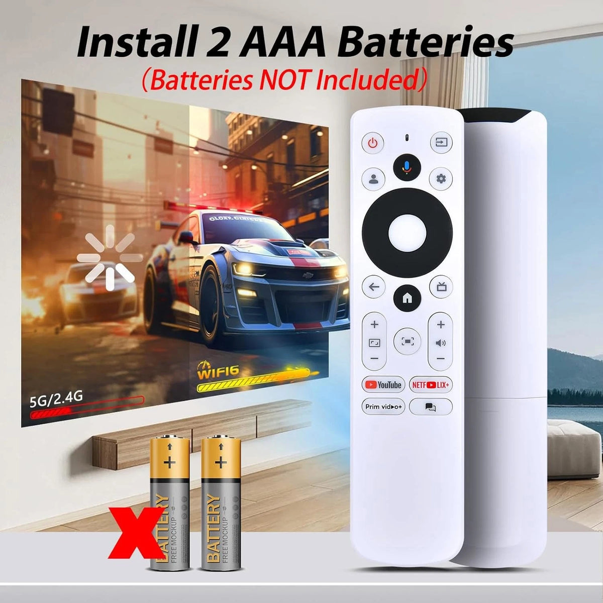Voice Remote Control For BenQ GV50 1080p Portable Laser Projector