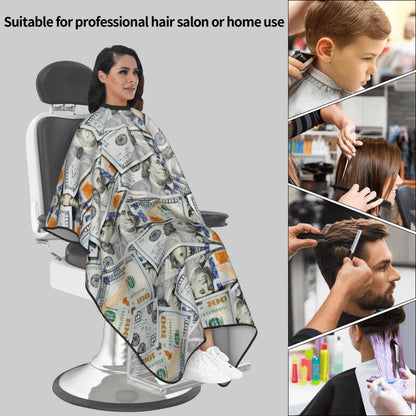 Carwayii Money Barber Cape USA Dollars Hair Cutting 55''x66'', Style-3m
