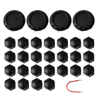 For Tesla Cybertruck Lug Nut Covers & Center Caps (24 Lugs +4Caps ) -Matte Black