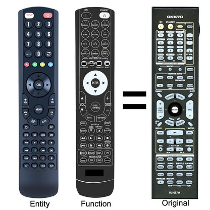RC-687M Replacement Remote Control For Onkyo TX-NR905 TX-NR906 TX-NA906
