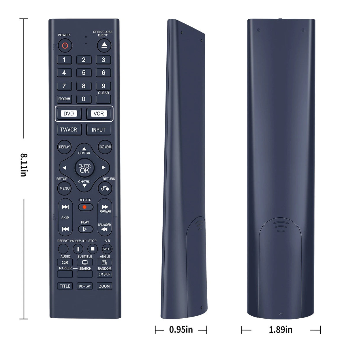 6711R1P081V Remote Control For Insignia Zenith DVD VCR Combo XBV613 XBV713