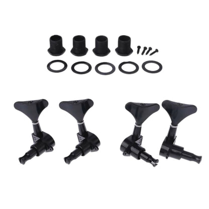 Black 2L+2R 4 Acoustic Guitar String Tuning Pegs Closed Gear Machine Heads E