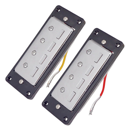 4-String Mini Humbucking Pickup Bridge&Neck Screws Set For Electric Bass Guitar