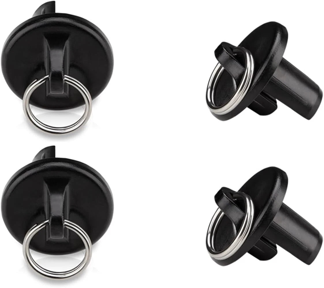 Sun Shade Parts End Cap with Ring,Weather Resistance,for 2Pair, Black