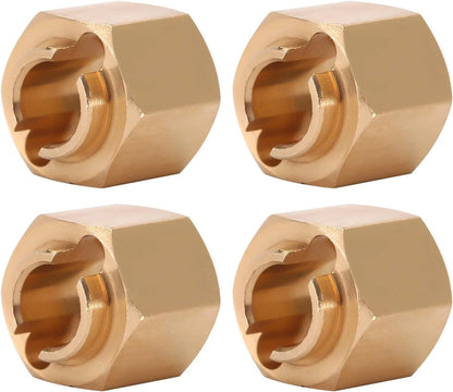 INJORA Brass Wheel Hex Hub 6mm(+2mm) Extenders Adaptor for 1/18 RC 6mm