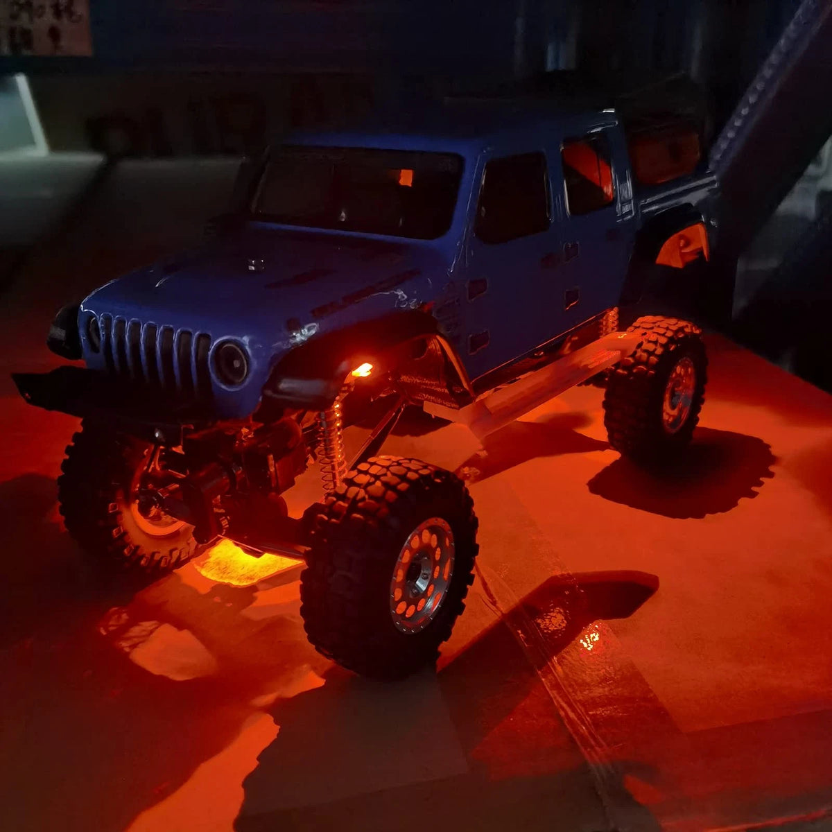 MORLORDY RC Chassis Lights LED Underglow Underbody Lamp for 1/24, Red