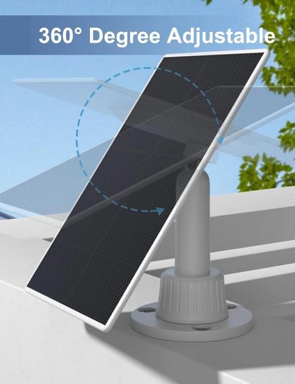 6V Solar Panel Charger for Arlo Go 2/ Pro 3/5S 2K/Pro 4/Ultra 2/Ultra White