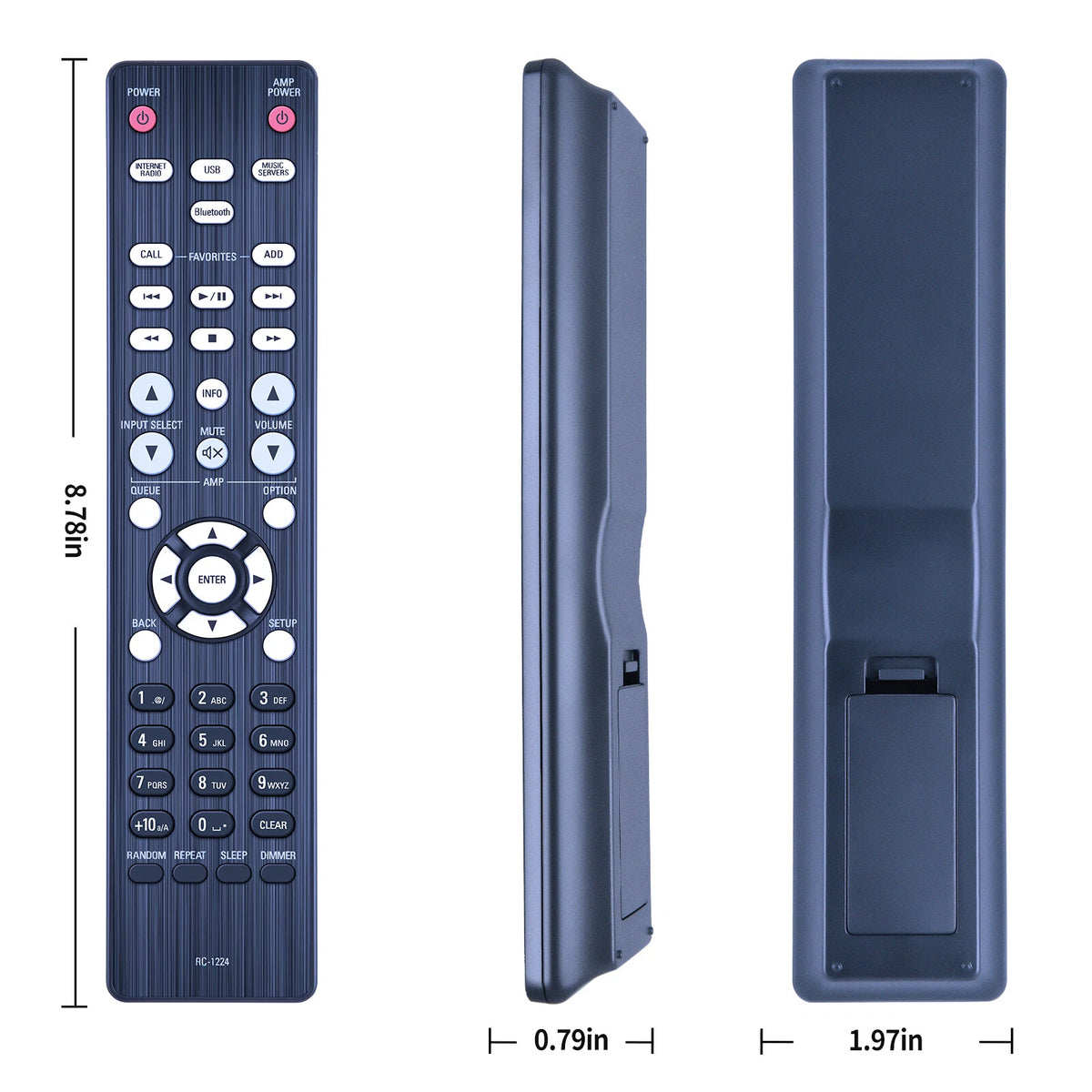 RC-1224 Remote Control For Denon AV Audio System DNP-800NE DNP800NE