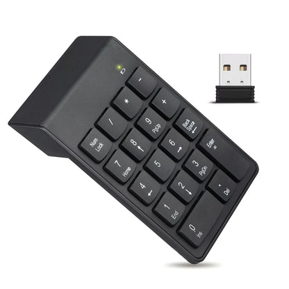 Plug-N-Play 18-Key 2.4GHz Wireless USB Number Keyboard For Laptop/Desktop PC