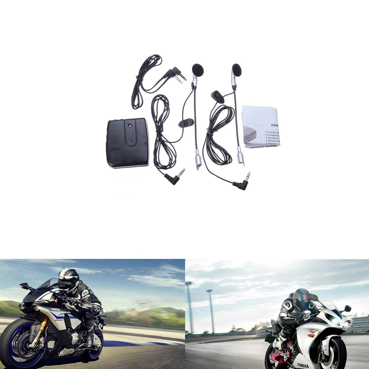 Motorcycle Helmet to Helmet Intercom Host Headphone Walkie-talkie Front & Rear