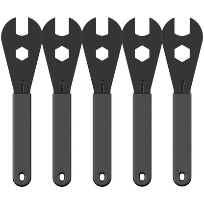Pawfly 5 Pcs Bike Cone Wrench Set Tool, (13, 14, 15, 16, 17 13-17mm, Black