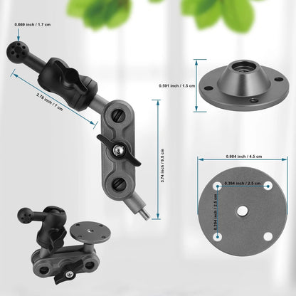 Wall Mount Phone Holder Drilling Base 3.5-7.5 inches (diagonal screen), Black