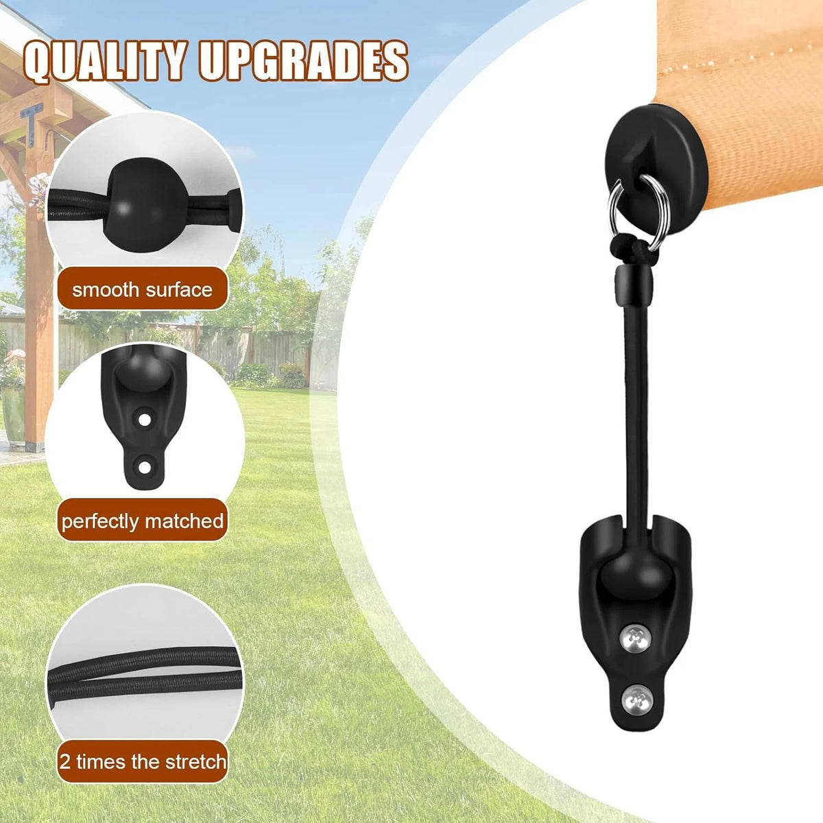 Coolaroo Replacement Parts Roller Shade Hardware Bungee Kit One Size, Black