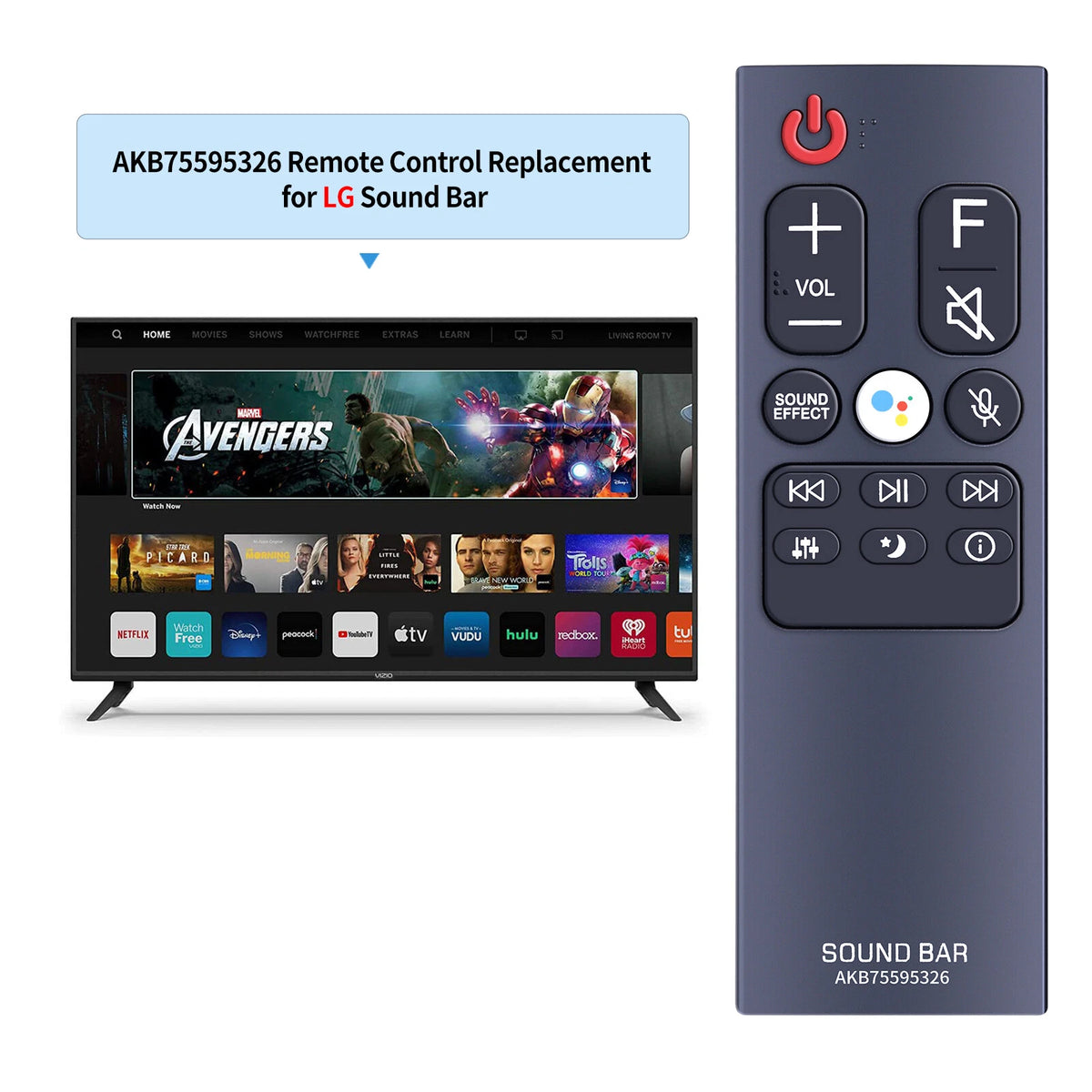 AKB75595326 Remote Control For LG Soundbar MA6 SL10YG SL8YG SL9YG without Voice