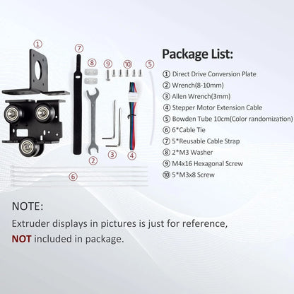 UniTak3D Ender 3 Direct Drive Upgrade Conversion Bracket for 3 Black