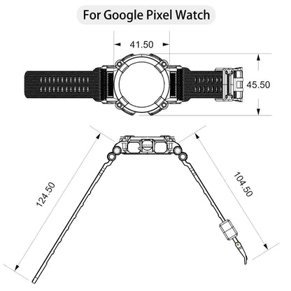 Shockproof Watch Case Strap for Google Pixel Watch Band Silicone Cover Bracelet
