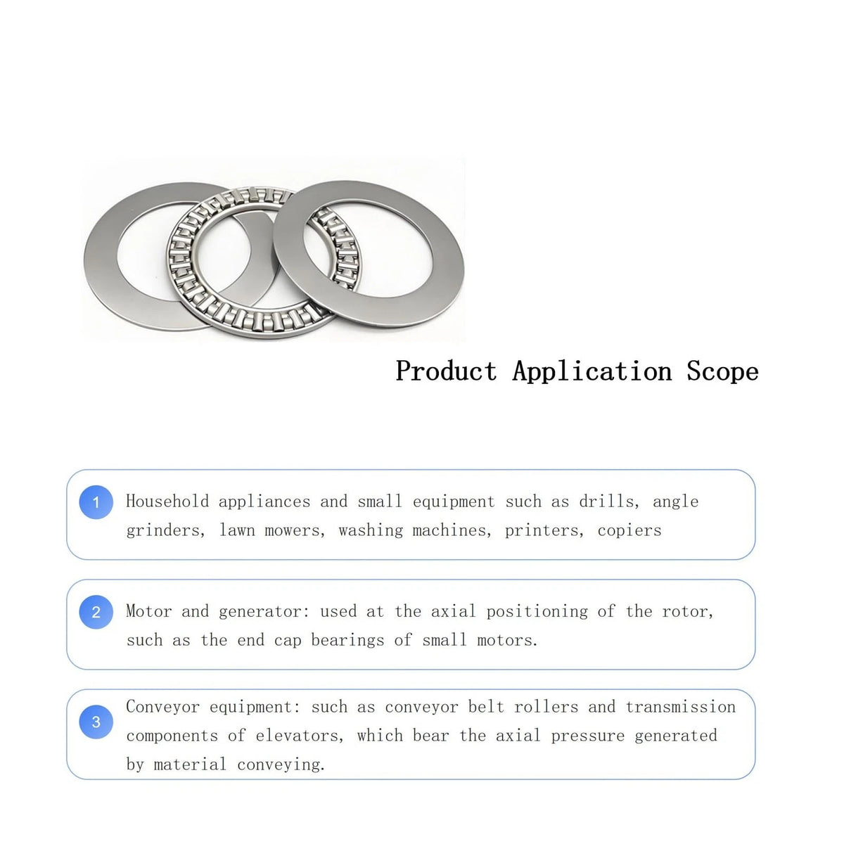 2 PCS AXK4060 High Precision Thrust Needle Roller Bearings with 40*60mm