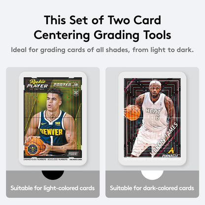 BDJBXK Card Centering Grading Tool for 2.9 x 4.2 inches, black and white