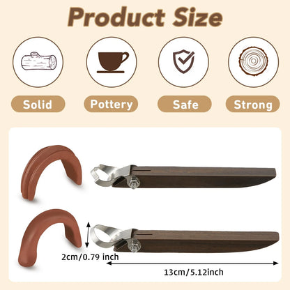 Therwen 2 Pcs Sculpture Scraper Pottery Carving Tool Classic Style