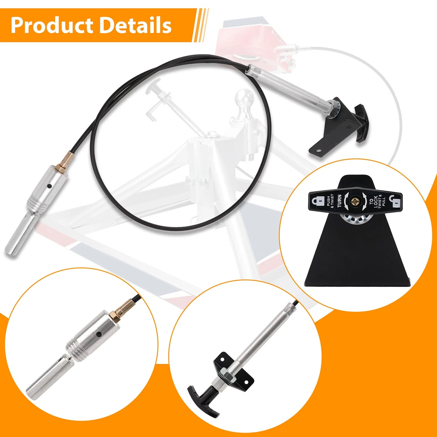 Replacement Latch Cable For Andersen Ultimate Connection King Pin Coupler #3204