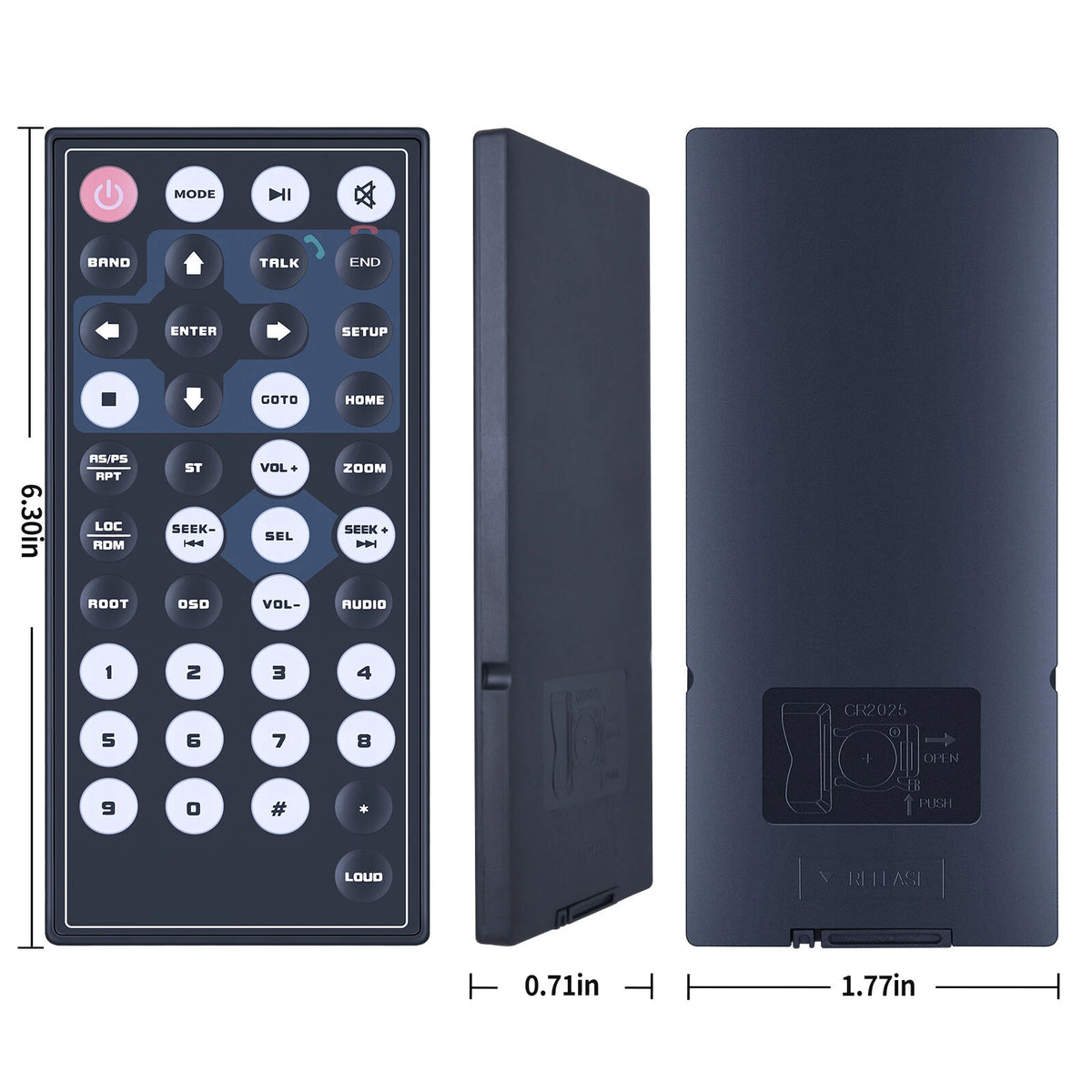 Remote Control For Dual Axxera AVM70, AVM80, AVM72NAV, AVM82NAV, AVM111NAV