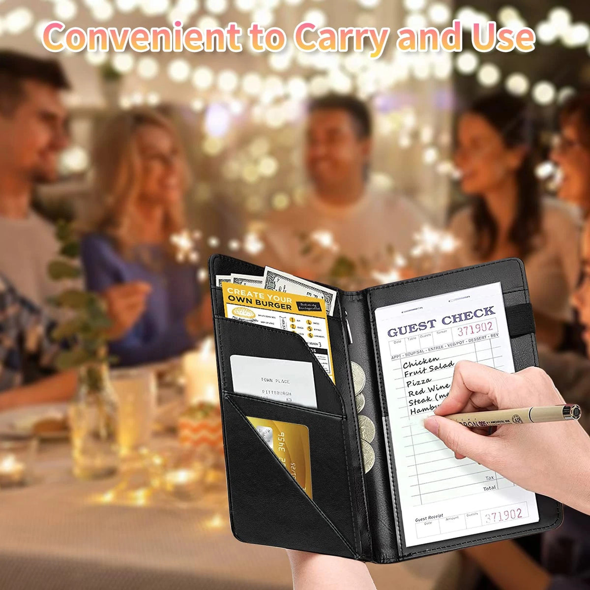 Server Book for Waitress, Waiter 5" x 8" Books, AUOX5-CDB-462