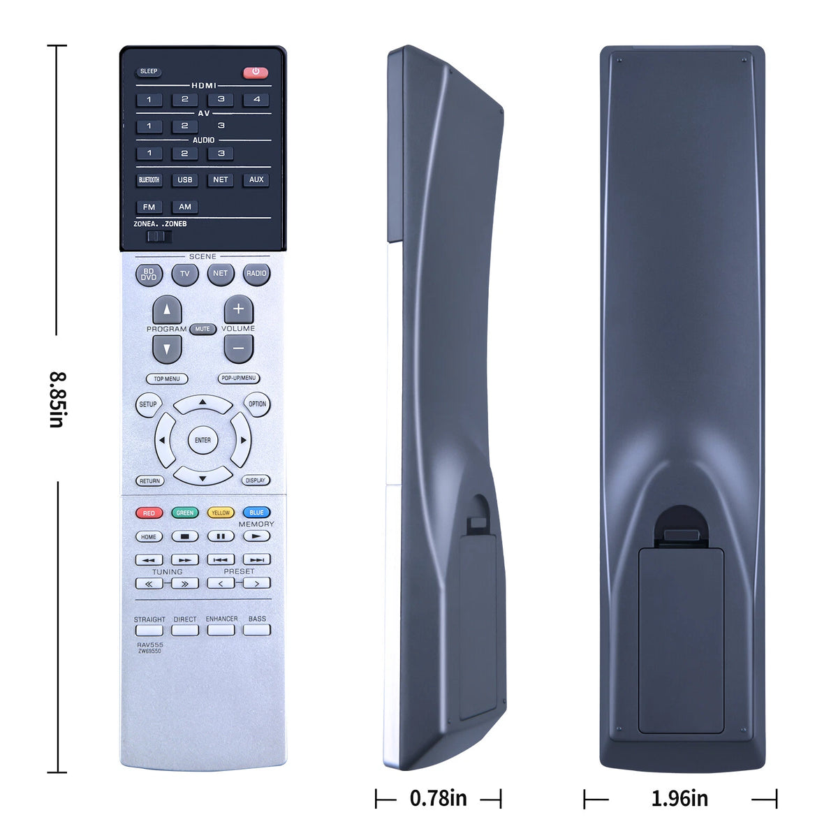 RAV555 ZW69550 Remote Control For Yamaha Audio Receiver RX-A670 RX-A670BL