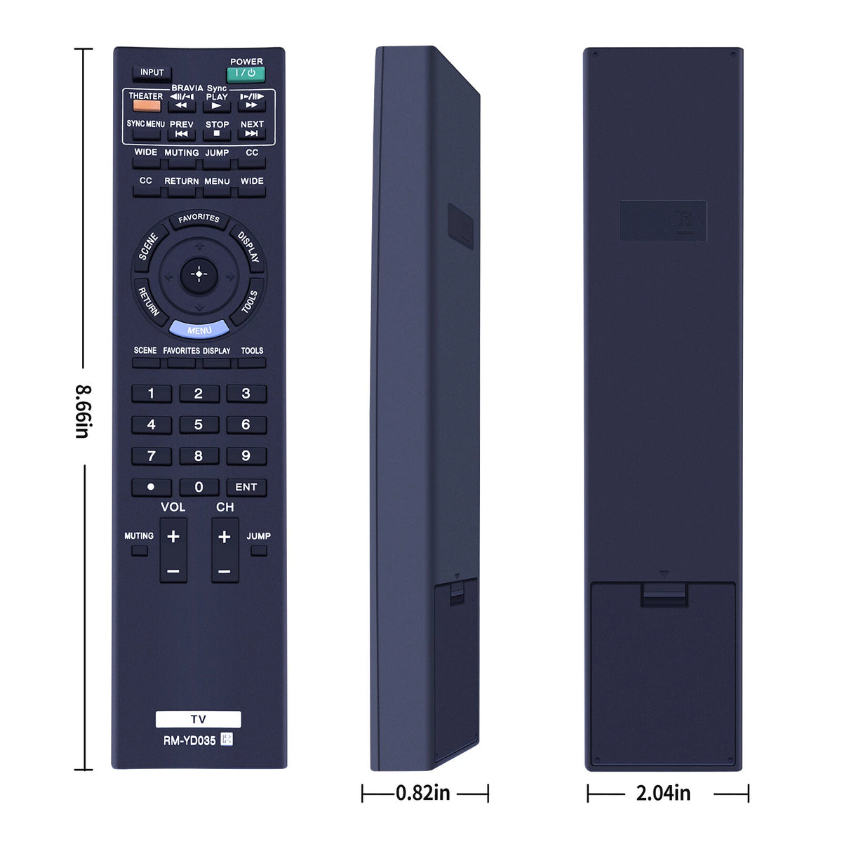 RM-YD035 For Sony Bra TV Remote Control KDL-22BX300 KDL-32BX300 KDL-46EX4