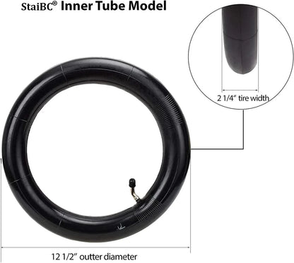 1-Pack 12.5" Scooter Inner Tube 12 1/2 x 2 12.5x2.25 (12 1/2"x2 1/4"), black
