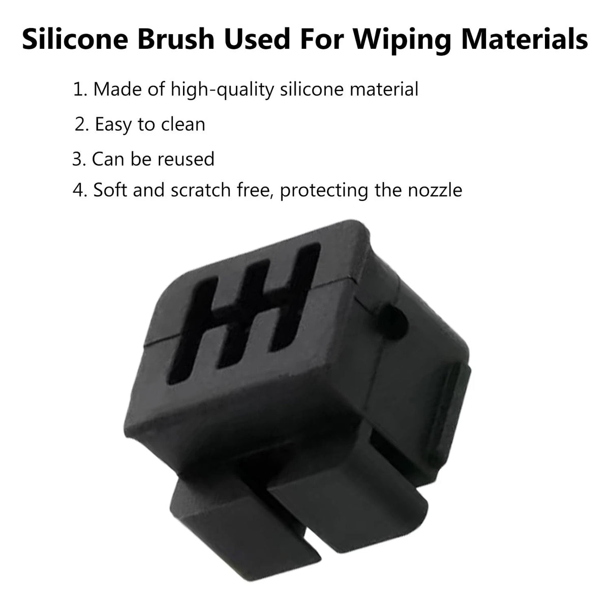 6PCS 3D Printer P2S/X2D Silicone Nozzle Brush for Bambu Hotend P2S