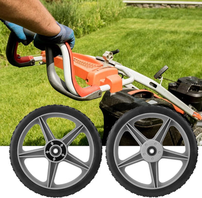 2 Pack Spoked Plastic Wheel and Tire, 12 x 12 inches, black+ gray