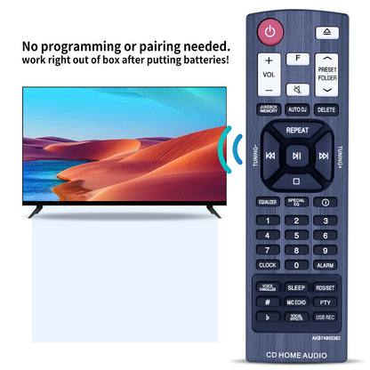AKB74955362 Remote Control For LG Mini Hi-Fi System CL65 CLS65F OK55 OK75 CKS43F