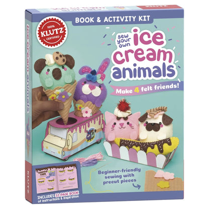 Klutz Sew Your Own Ice Cream Animals Compact, Multicolor