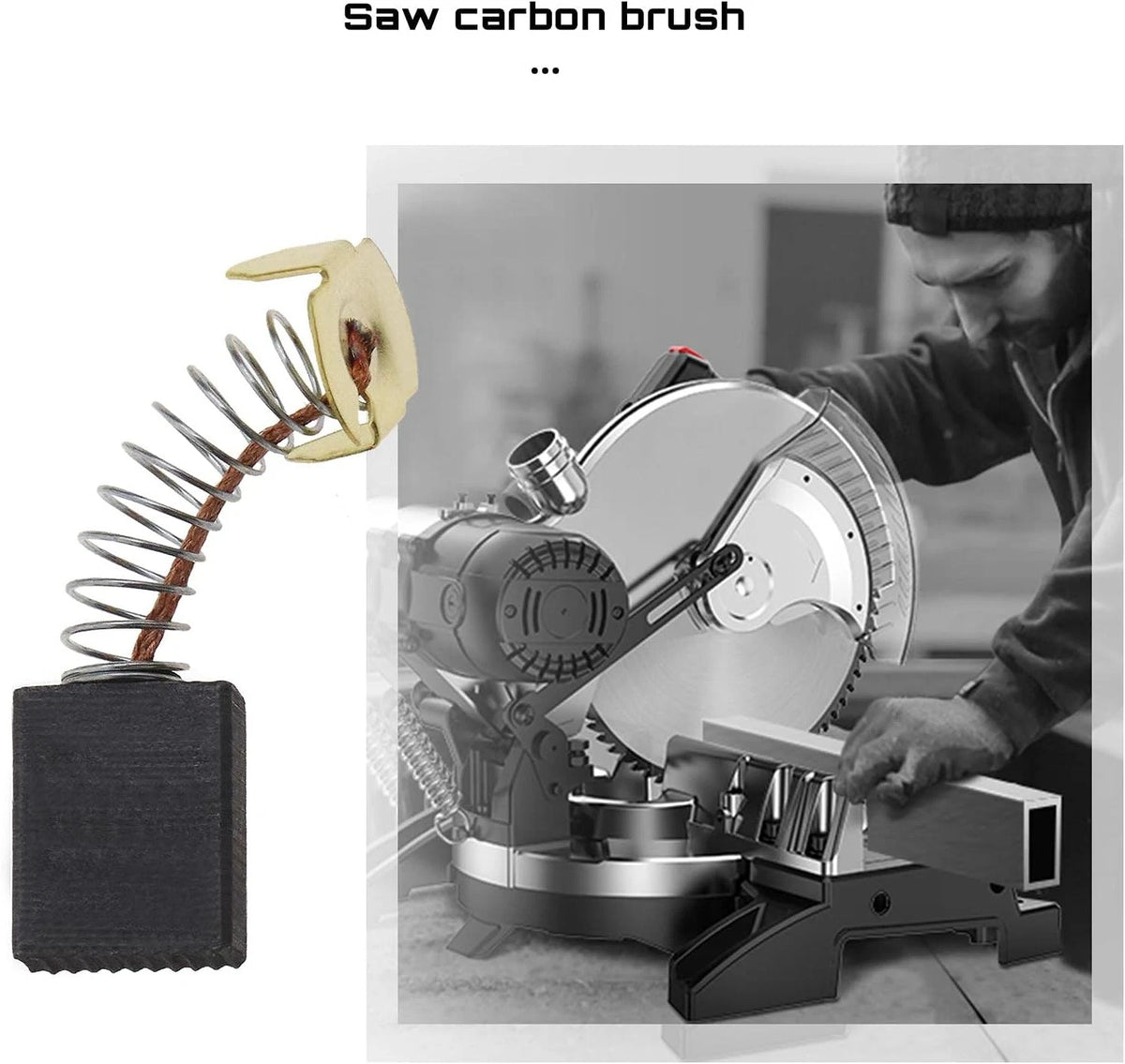 SING F LTD 2 Pairs Carbon Brushes 16.5mmX13.5mmX6.5mm Compatible with Black