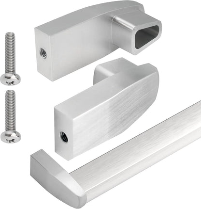 Aluminum Shower Door Towel Bar Brackets for Alumax/Basco Framed Silver
