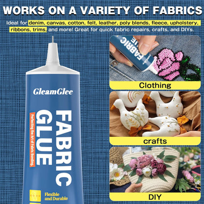Fabric Glue Permanent, Extra Strong Adhesive, Washable Clear 1 Pack