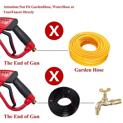 Hourleey Pressure Washer Gun, Red High Power Gun with Replacement