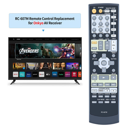 RC-607M Remote Control For Onkyo AV Receiver TX-SR503 TX-SR8350 TX-SR503E