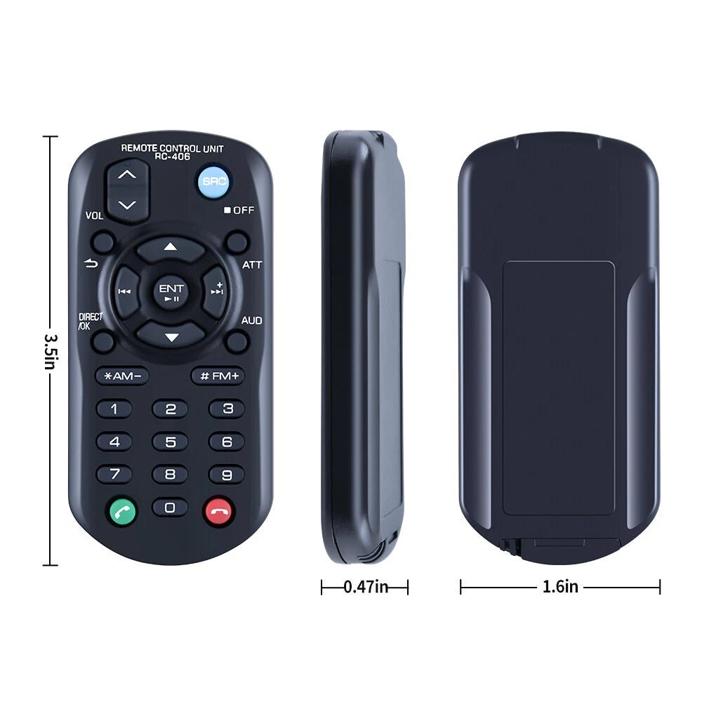 RC-406 Remote Control For Kenwood Receiver KMM-X704 KDC-X304 KDC-BT378U