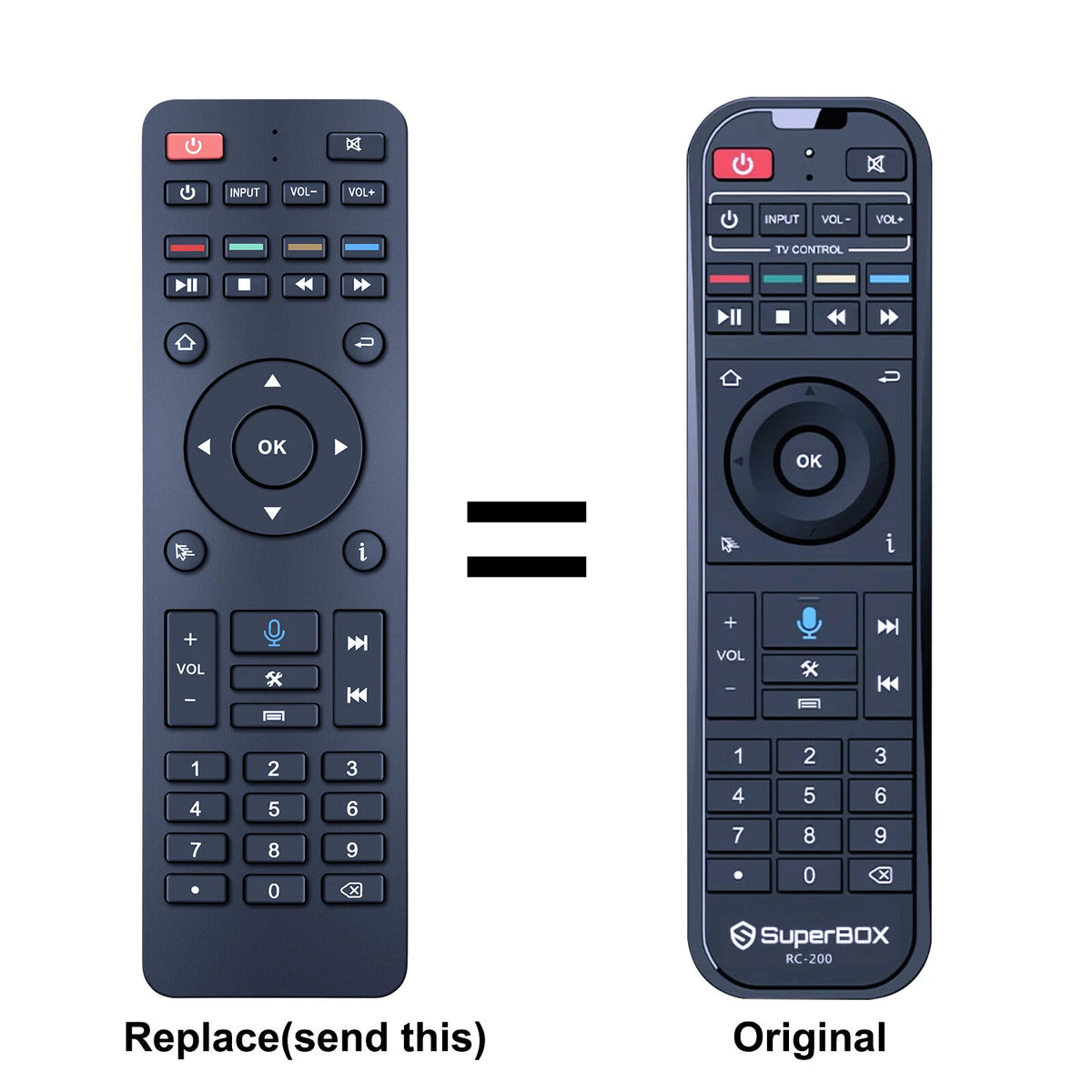 RC-200 Voice Remote Control For SuperBox S5 MAX, S3 S4 PRO Applicable