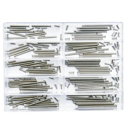 100Pcs/Box 12-26mm Steel Watch Band Pressure Bars Pins Neddles Repairing Tool