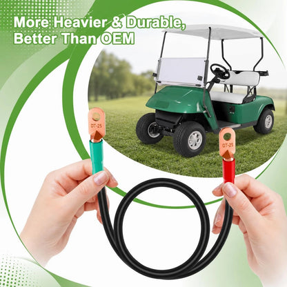 10L0L Golf Cart Battery Cables 4 Gauge for 36v & 48v 4 Gauge, Red & Green