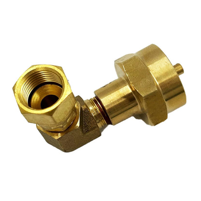 MENSI 1LB One Pound Propane Mapp Gas Torch Burner Elbow Converter Gold